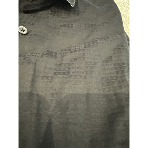 2 - Bugatchi Uomo Linen Men's Long Sleeve Button Front Casual Shaped Fit Shirt L - Picture 5 of 9